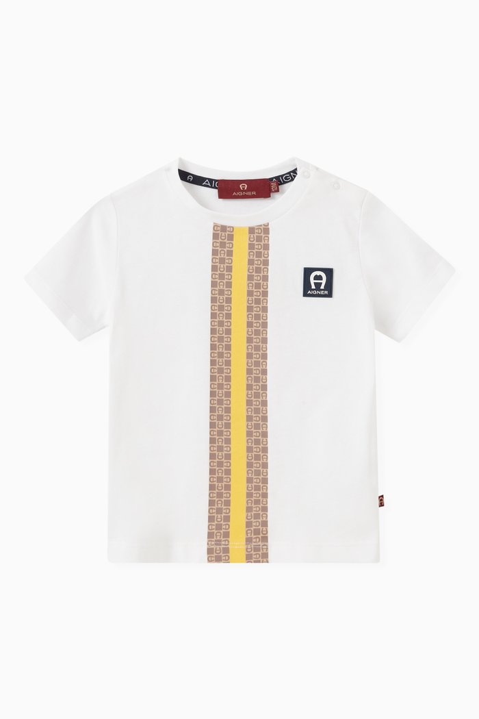 

Mini Logo Vertical Patch T-shirt in Cotton Jersey, Yellow