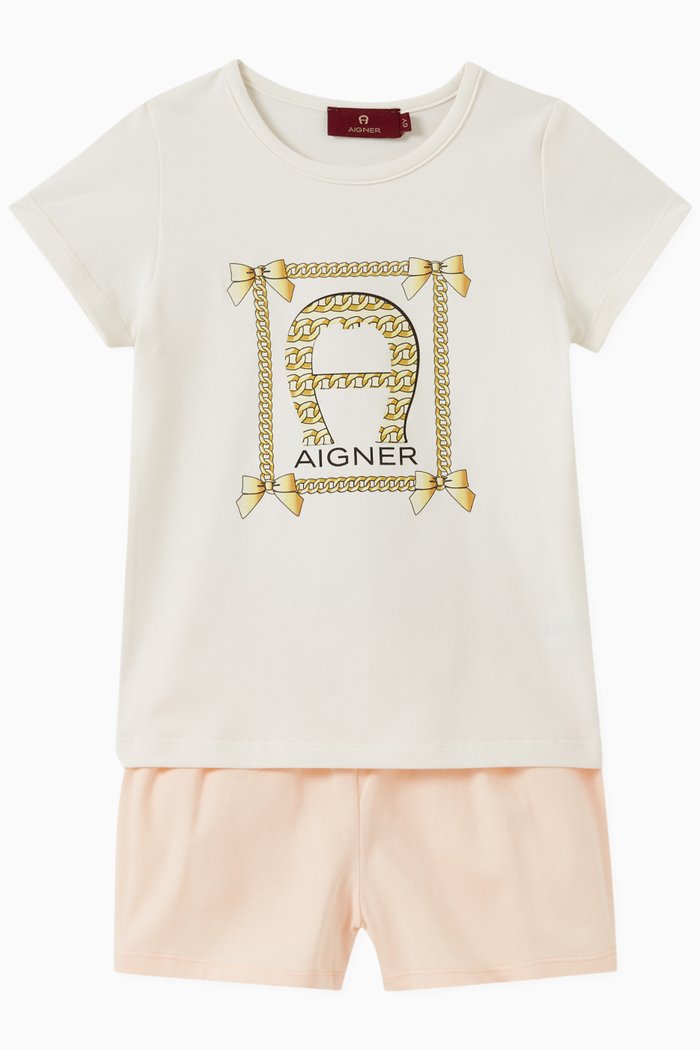 

Logo T-shirt & Shorts Set, White