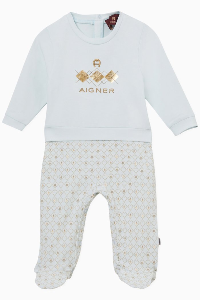 

Logo Sleepsuit in Cotton, Blue