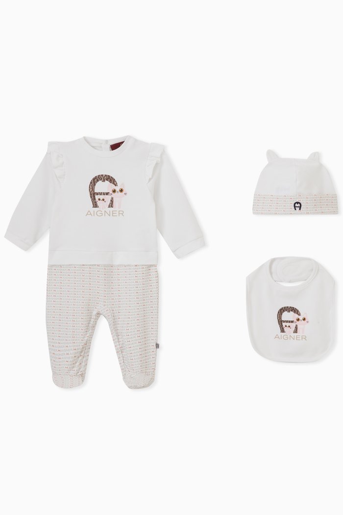 

Logo Print Set in Cotton, White
