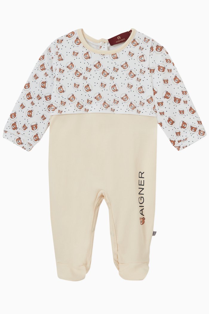 

Teddy Babygrow in Pima Cotton, White