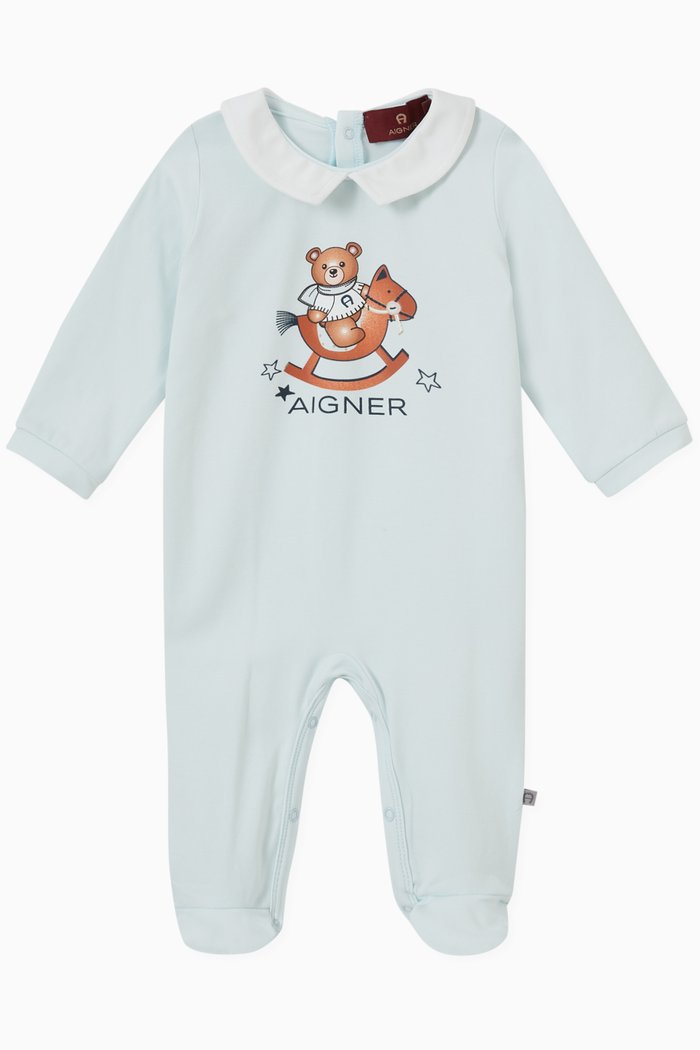 

Teddy Babygrow in Pima Cotton, Blue