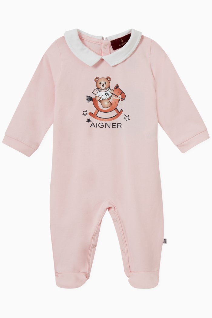 

Teddy Babygrow in Pima Cotton, Pink