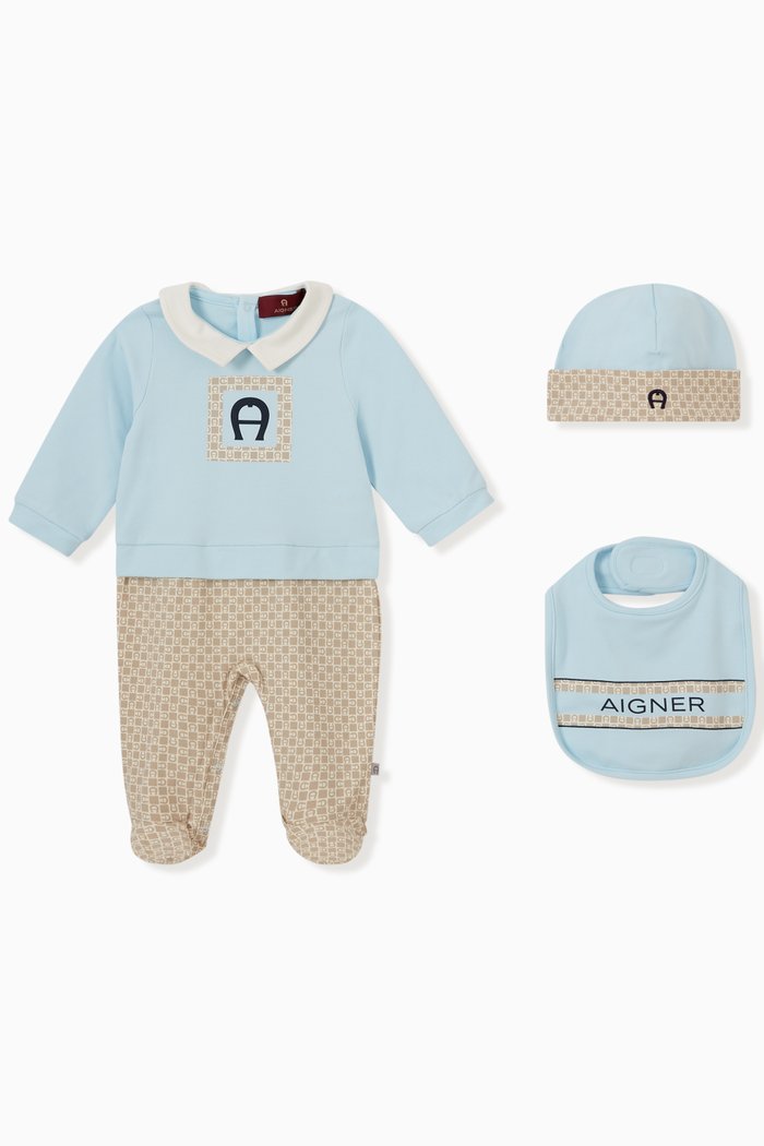 

Logo Set in Cotton, Blue
