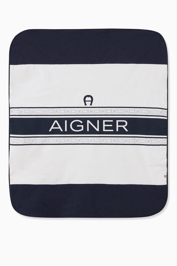 

Logo Baby Blanket in Pima Cotton, Blue