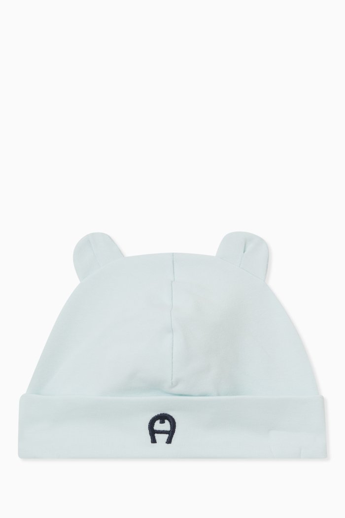 

Teddy Ears Hat in Pima Cotton, Blue