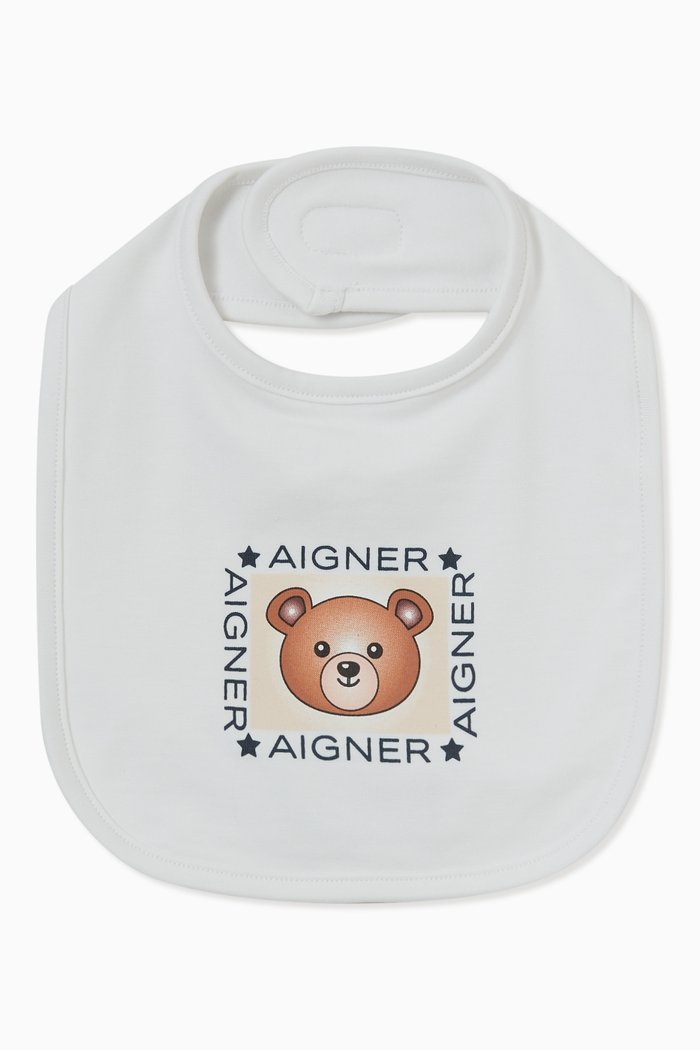 

Teddy Bib in Pima Cotton, White