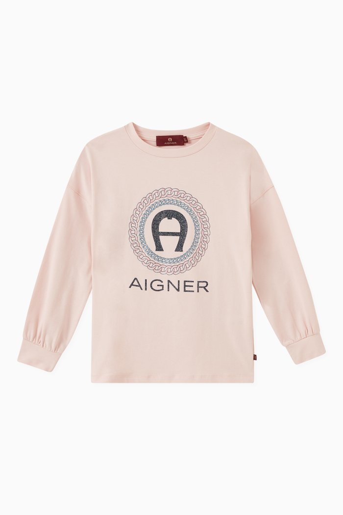 

Logo Sweatshirt in Cotton, Pink