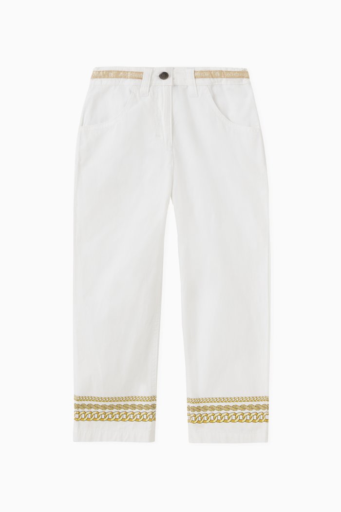 

Printed Pants in Cotton, White