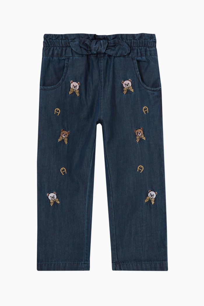 

Teddy Embroidered Jeans, Blue