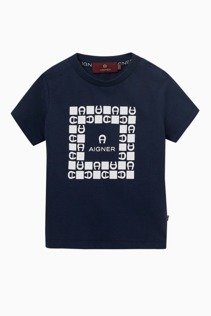 

Logo Graphic T-shirt in Cotton, Blue