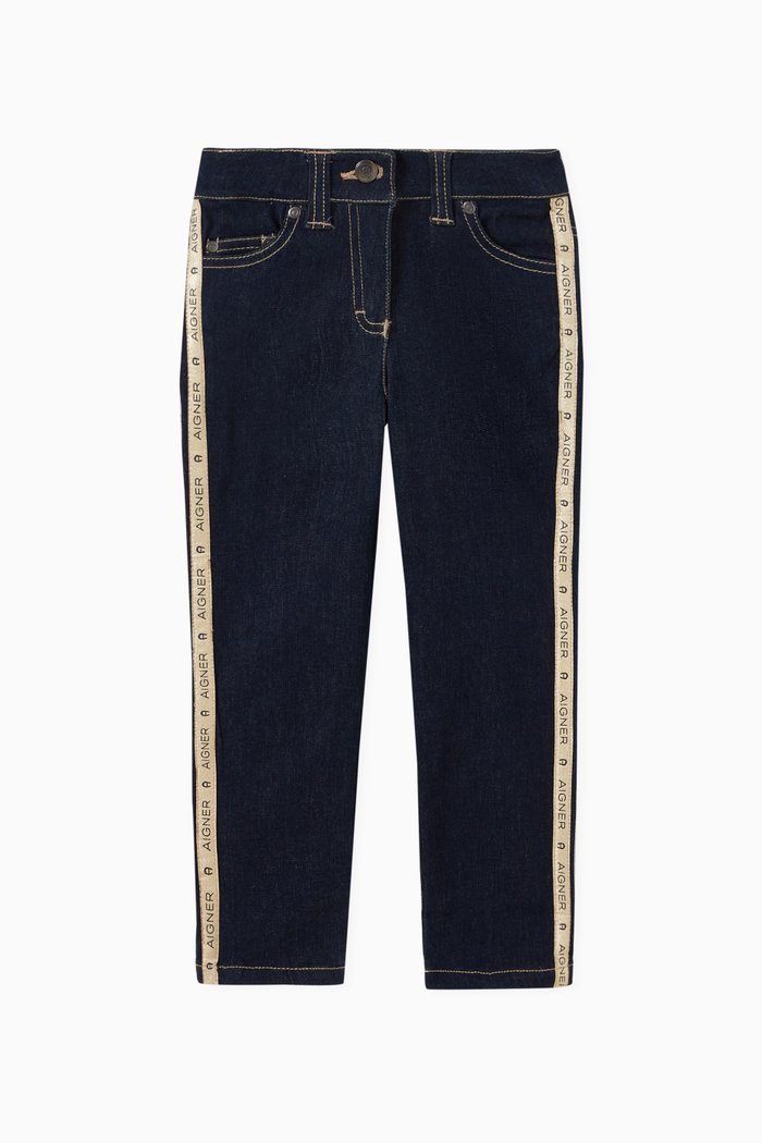 

Striped Jeans, Blue