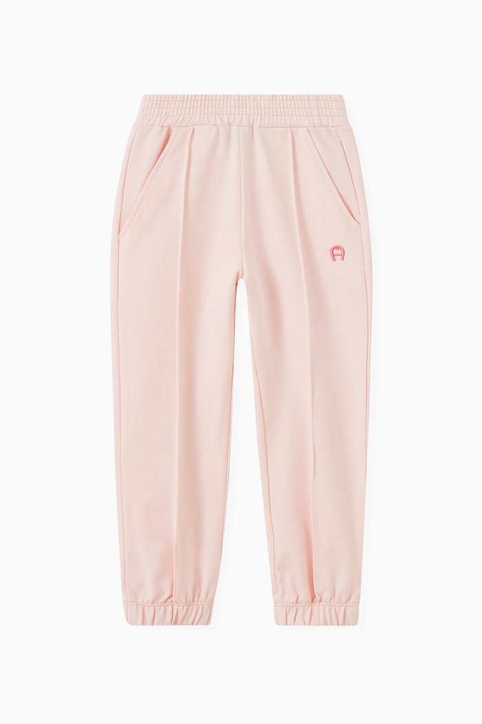 

Pleated Sweatpants in Cotton, Pink