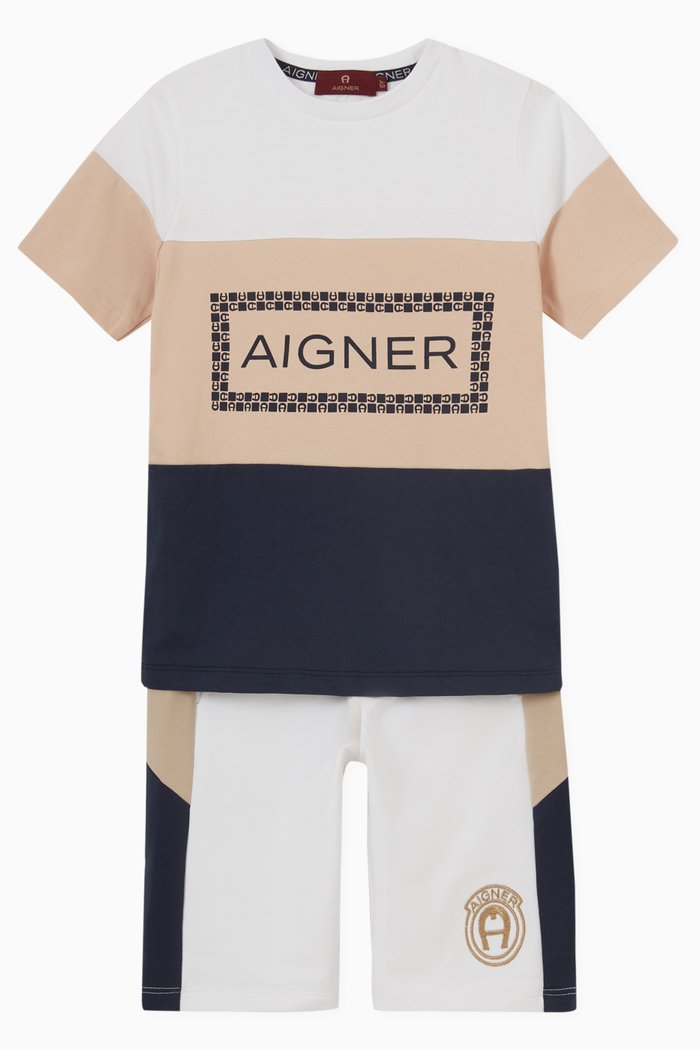 

Logo Shorts Set in Cotton, Multicolour