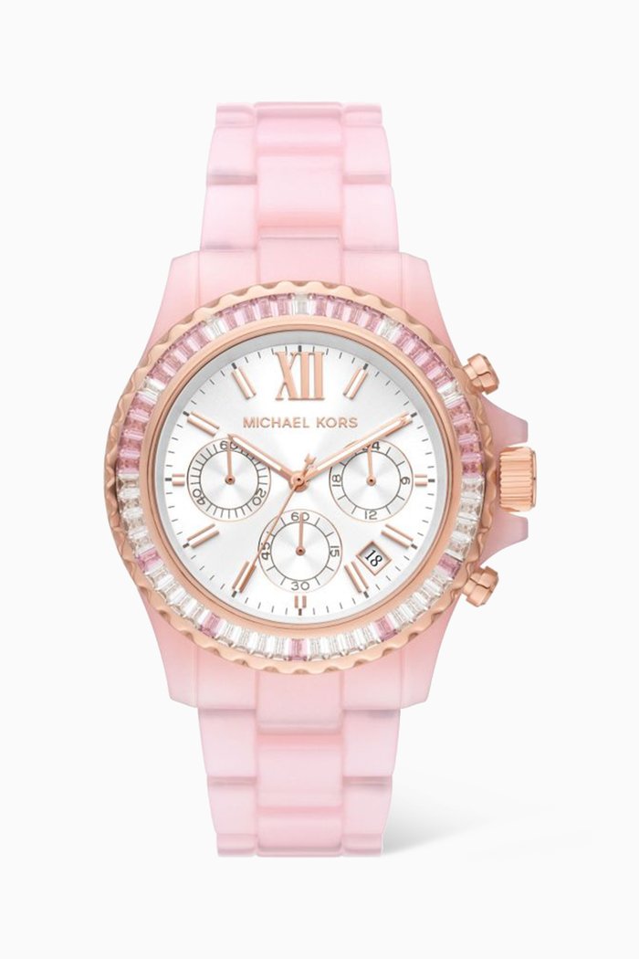 Everest Quartz Chronograph Watch, 42mm, Pink