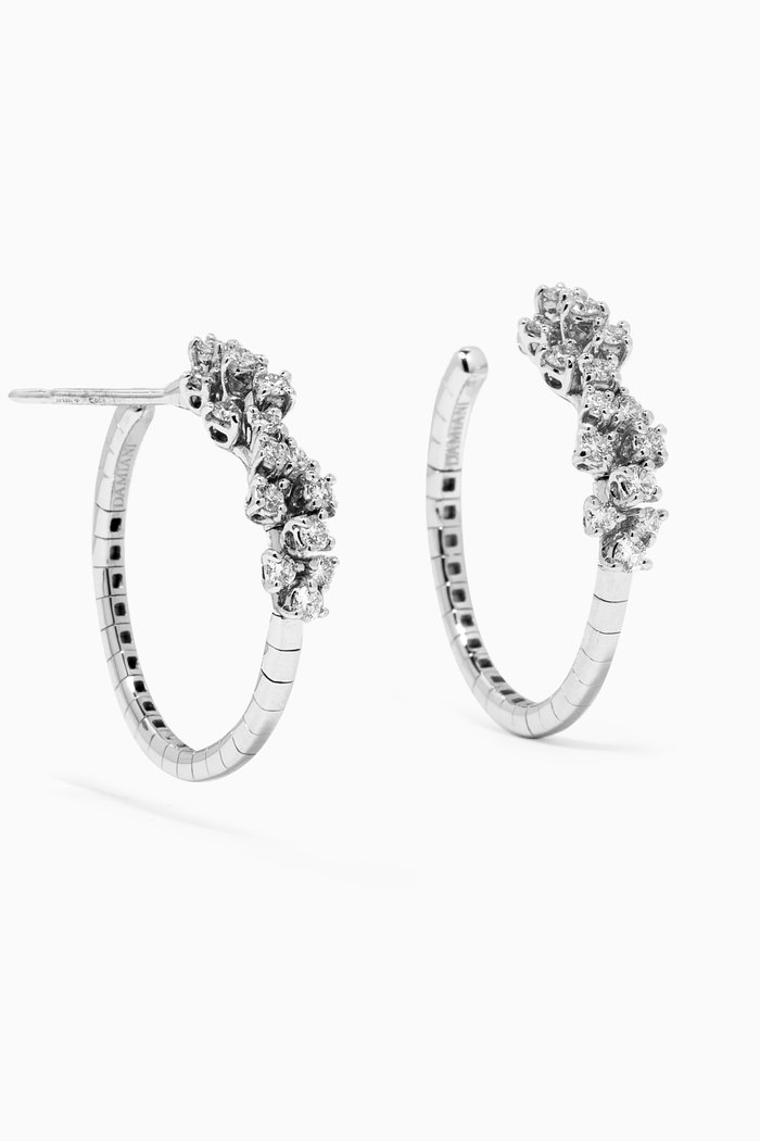 

Mimosa Diamond Earrings in White Gold