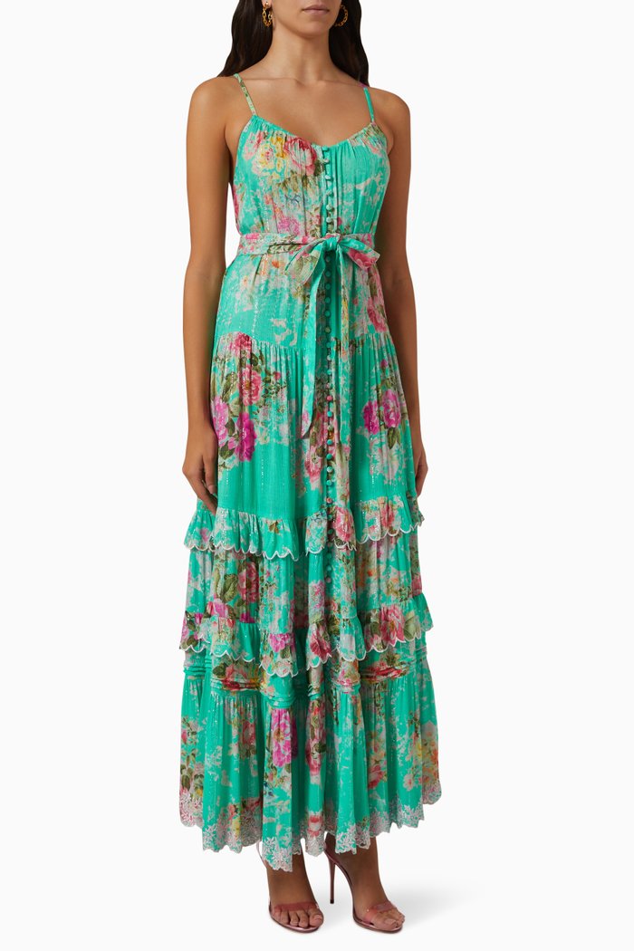 

Floral Print Cami Dress, Green