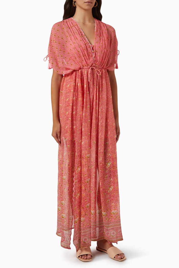 

Floral Print Kaftan, Pink