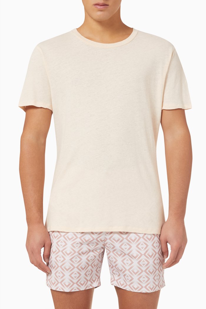 

Lucio T-shirt in Linen Jersey, Pink