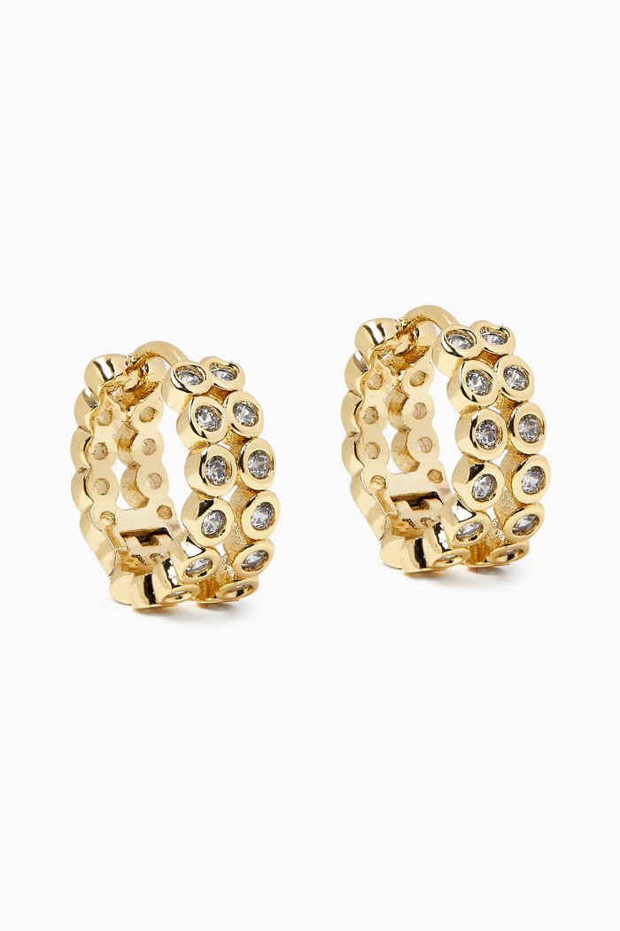 

Double Huggies in Gold-plated Brass