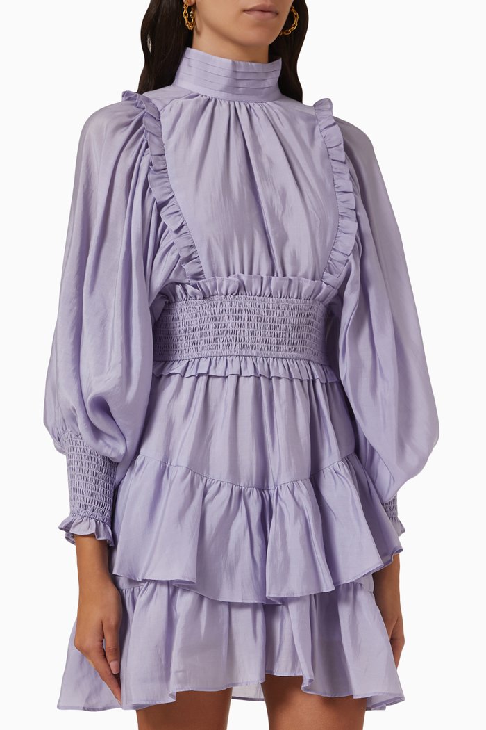 

Inversion Mini Dress in Voile, Purple