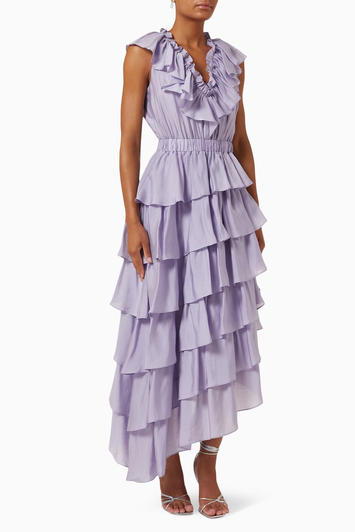 

Aquiline Dress in Voile, Purple