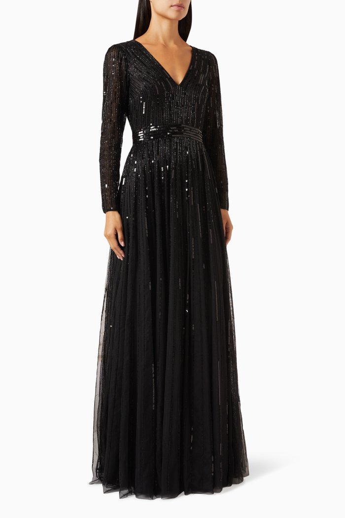 

Sequin Gown, Black