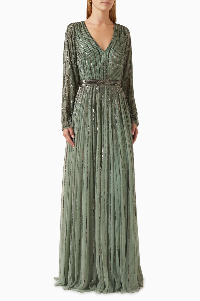

Sequin Gown, Green