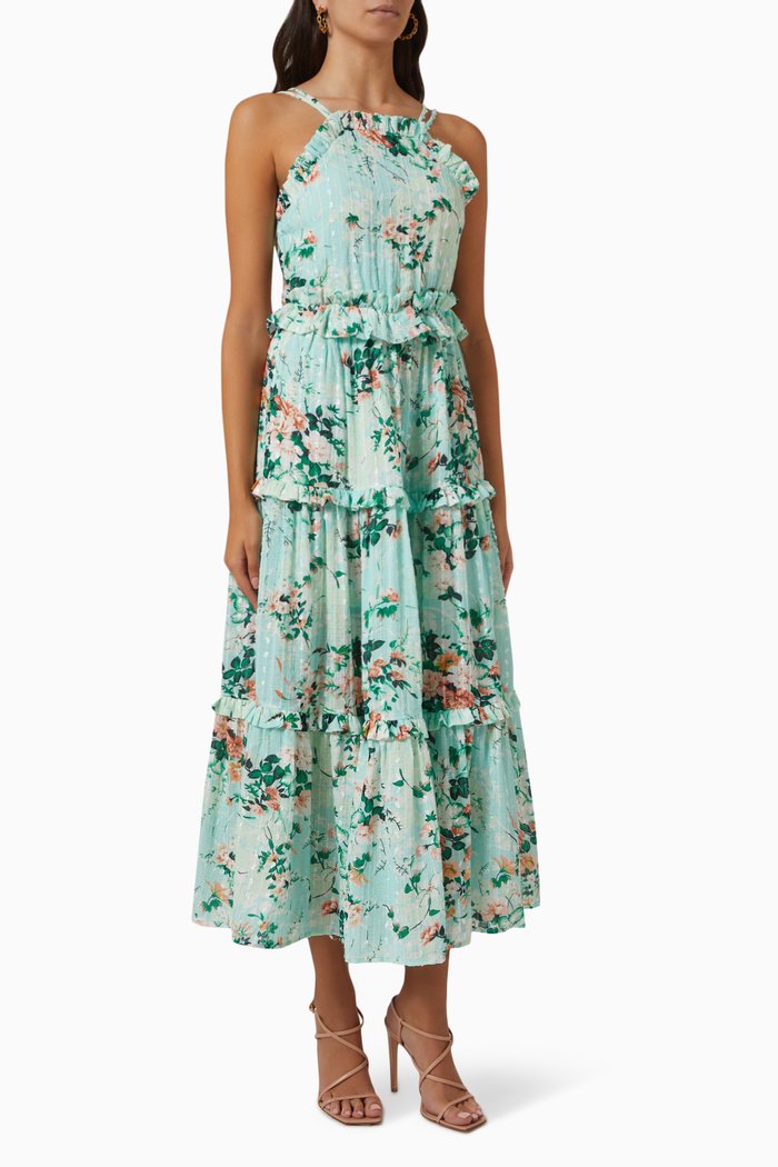 

Iridescence Dress in Georgette, Blue