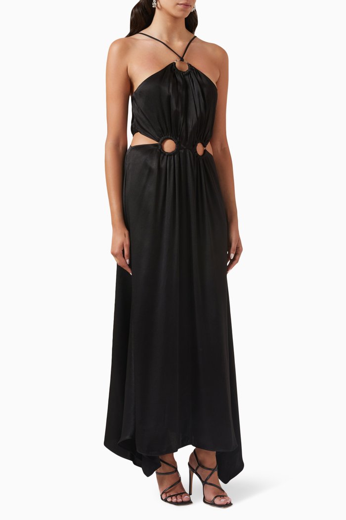 

Visitant Maxi Dress in Viscose, Black