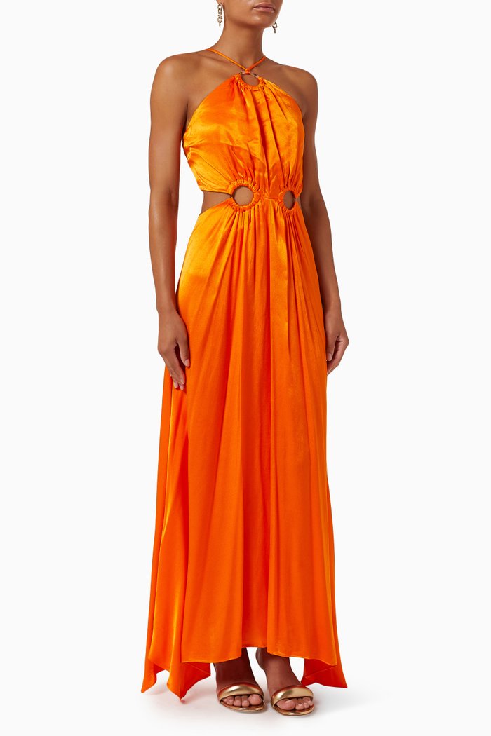 

Visitant Maxi Dress in Viscose, Orange