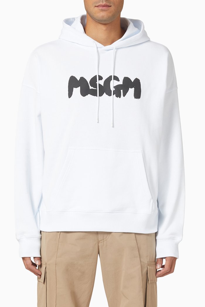 

Felpa Hoodie in Fleece, White