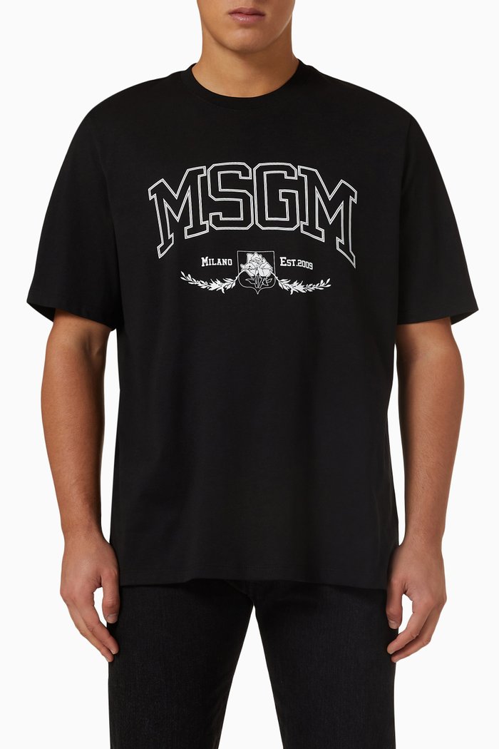 

Logo T-shirt in Cotton Jersey, Black