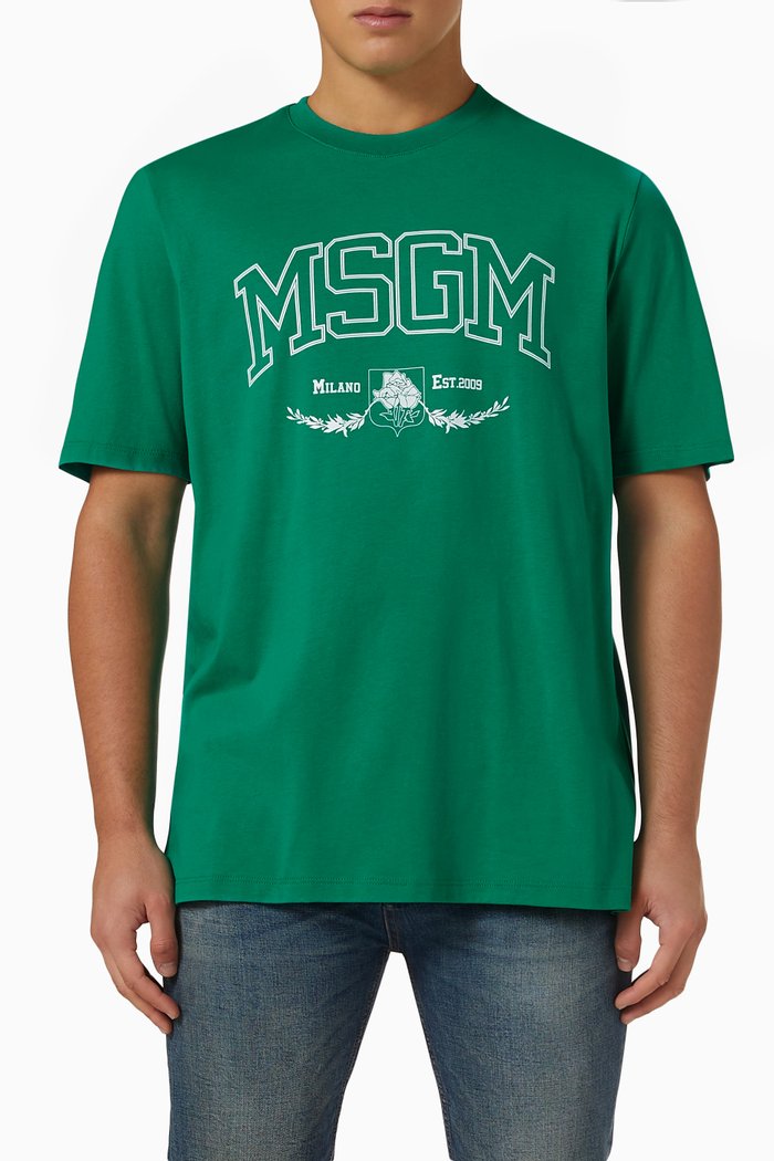 

Logo T-shirt in Cotton Jersey, Green