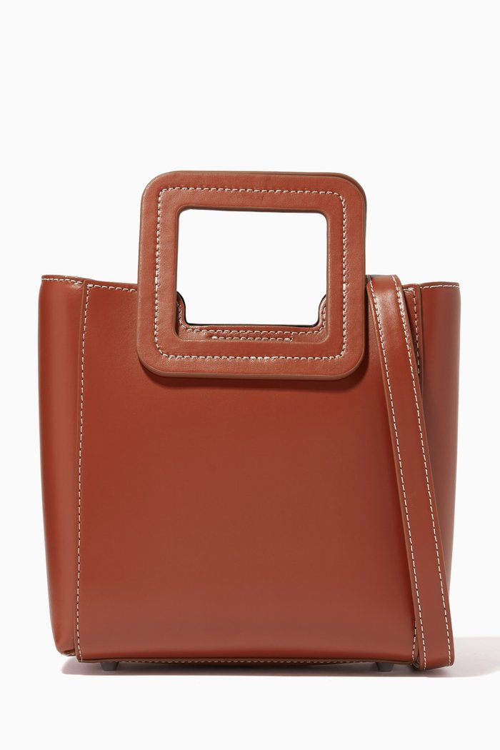 

Mini Shirley Bag in Calfskin, Brown
