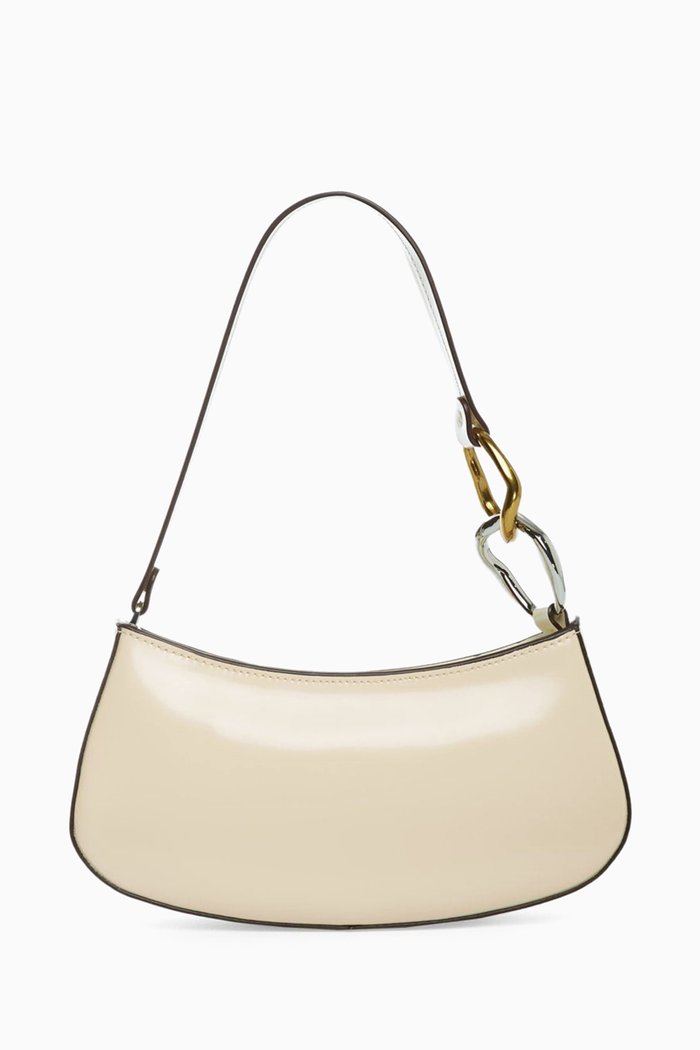 

Ollie Shoulder Bag in Leather, Neutral