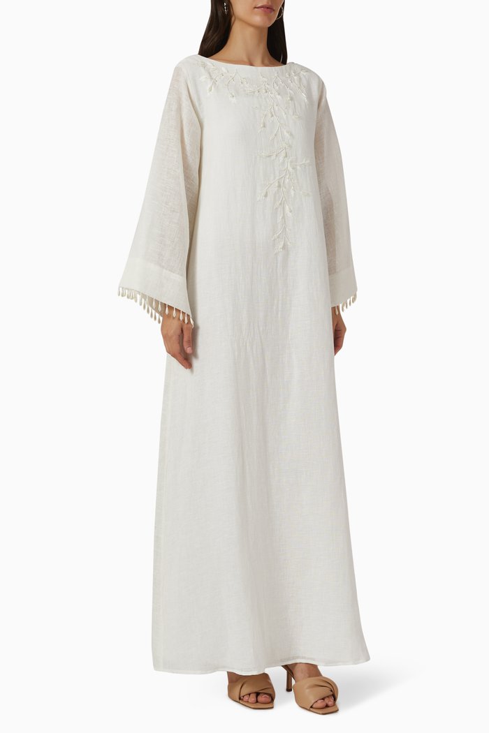 

Embroidered Kaftan, White