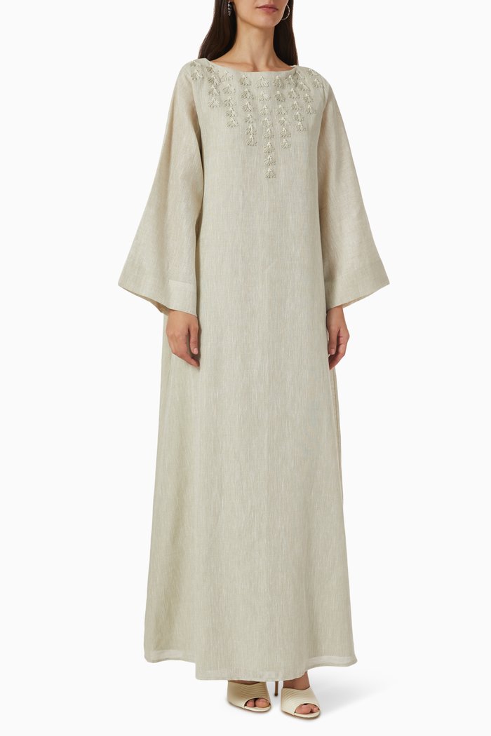 Embroidered Kaftan, Green