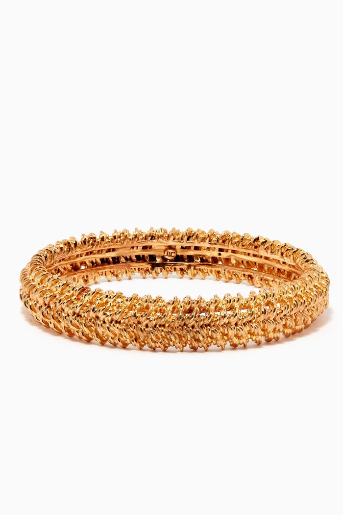 

Twisted Wire Bangle in 18k Gold-plated Brass