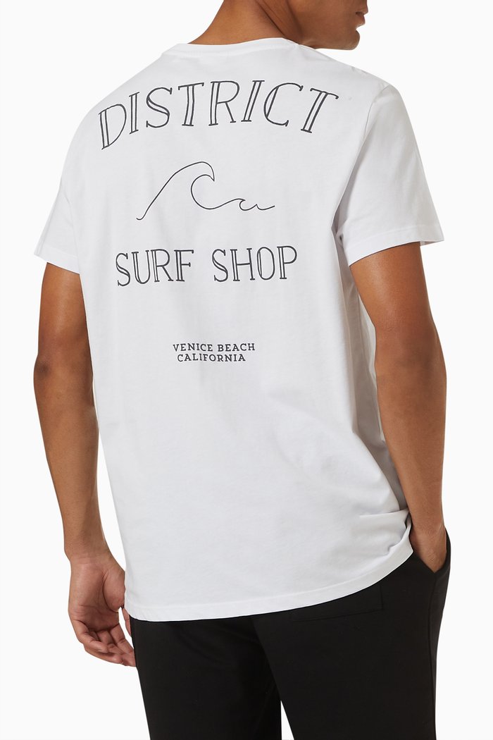 

Huntington Wave T-shirt in Cotton Jersey, White