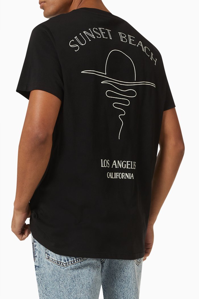 

Huntington Sunset T-shirt in Cotton Jersey, Black