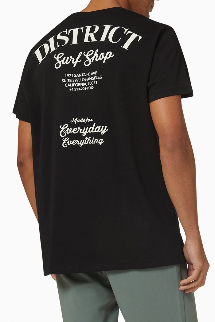 

Huntington District T-shirt in Cotton Jersey, Black