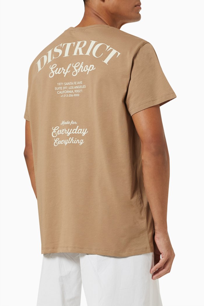 

Huntington District T-shirt in Cotton Jersey, Brown