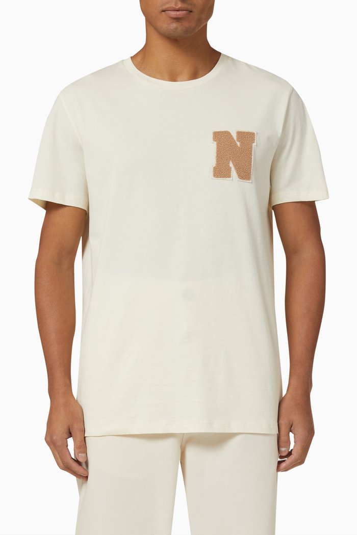 

Huntington Varsity T-shirt in Cotton Jersey, Neutral