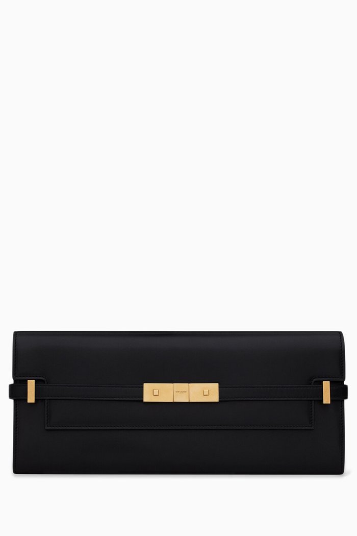 

Manhattan Clutch in Leather, Black