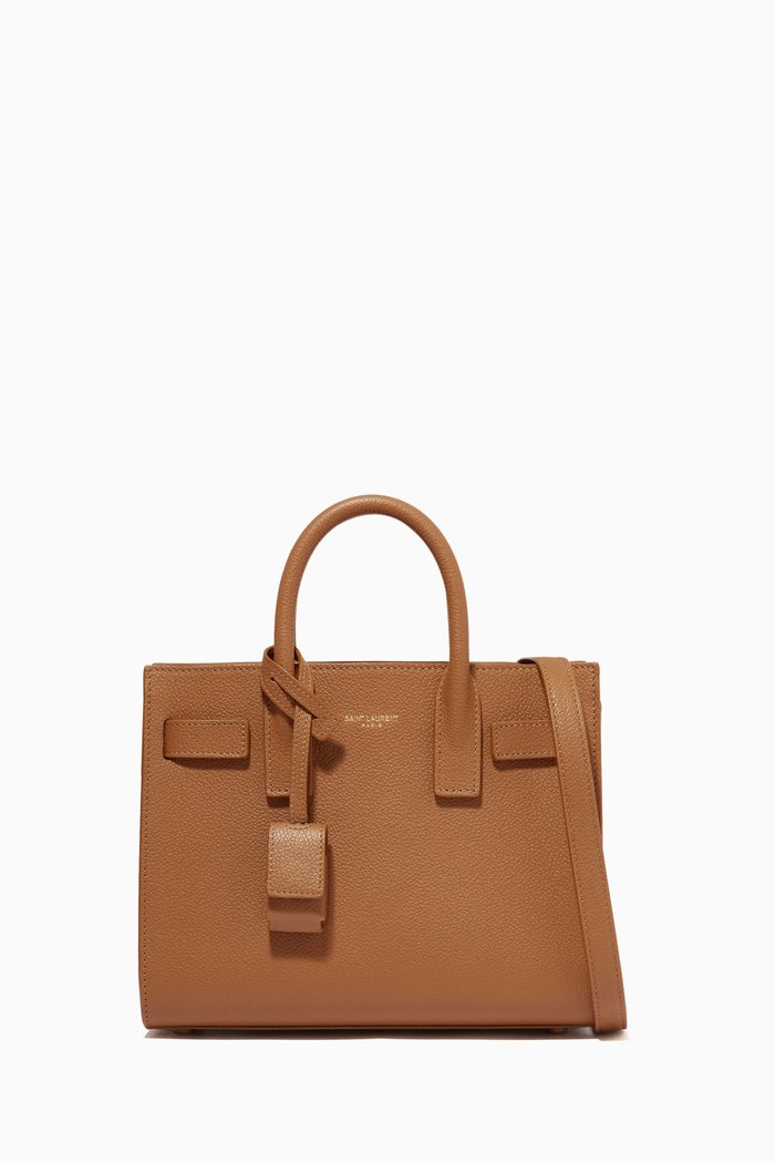 

Sac de Jour Nano Bag in Grained Leather, Brown
