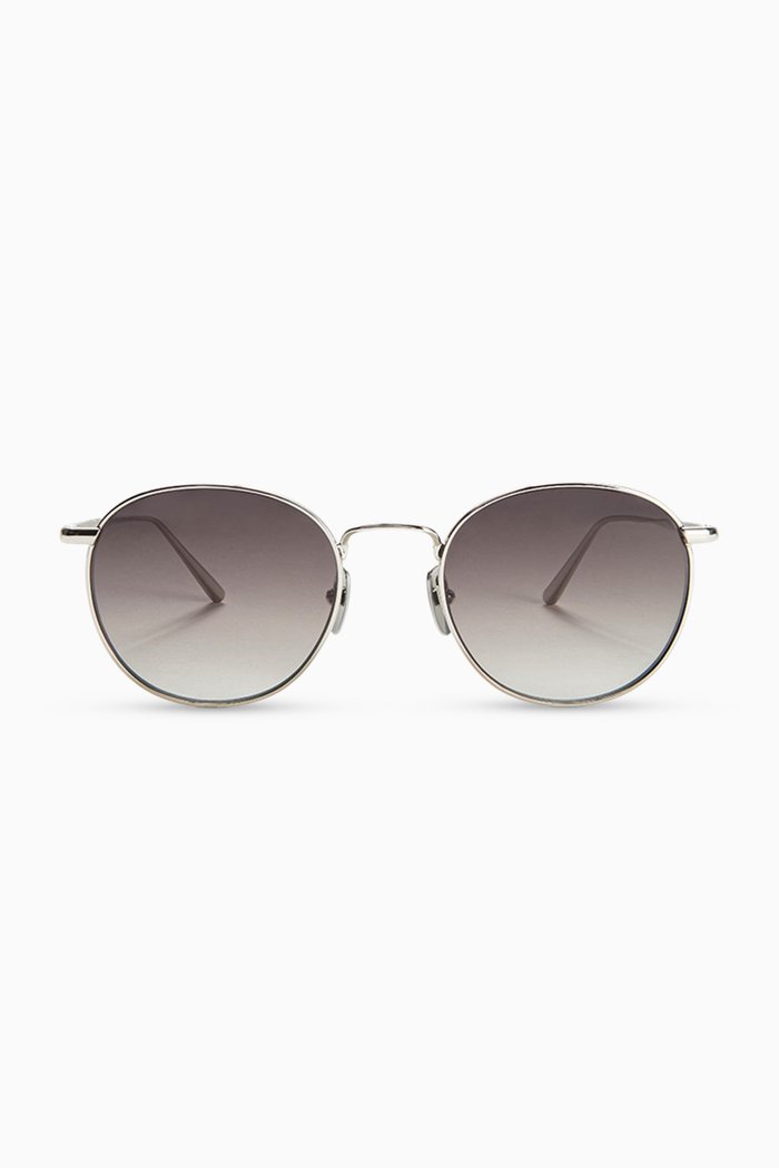 

Round Sunglasses in Stainless Steel, Grey