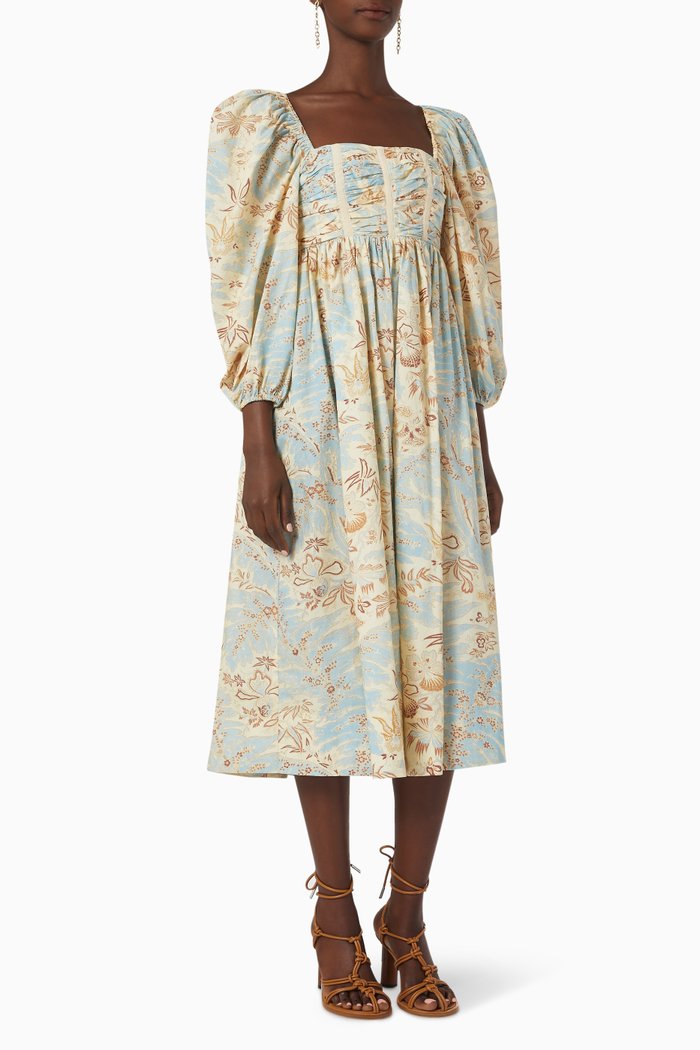 

Leilani Dress in Cotton, Blue