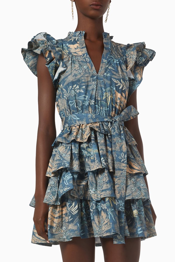 

Lulua Dress in Cotton, Blue