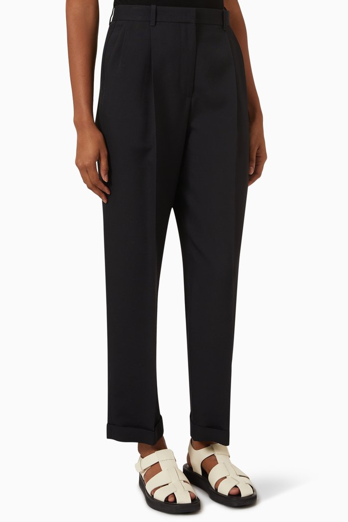 

Cassandra Pants in Silk Blend, Black